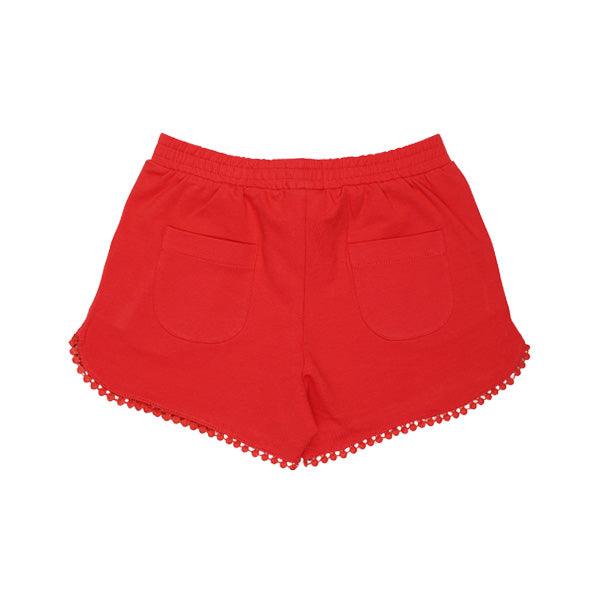 RED BASIC SHORTS FOR GIRLS