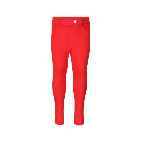 BABY GIRLS BASIC KNIT PANTS - RED