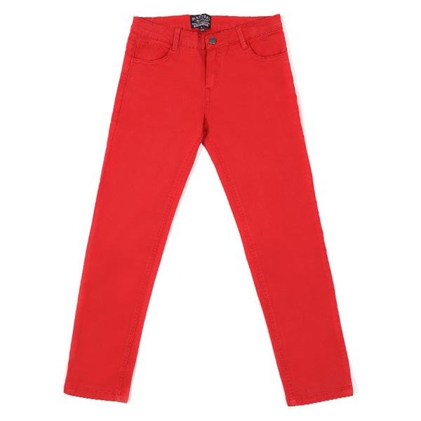 BOYS CHERRY 5 POCKETS TWILL TROUSER - RED