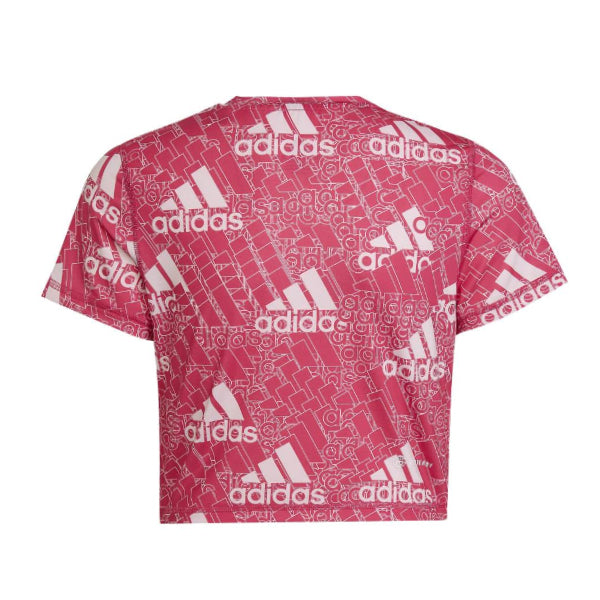 PINK PRINT ADIDAS T-SHIRT FOR GIRLS