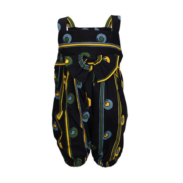 MULTI-COLOUR ANKARA PLAYSUIT - ruffntumblekids