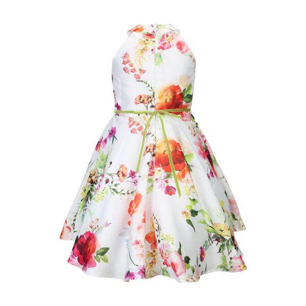 FLORAL PRINT MIKADO DRESS