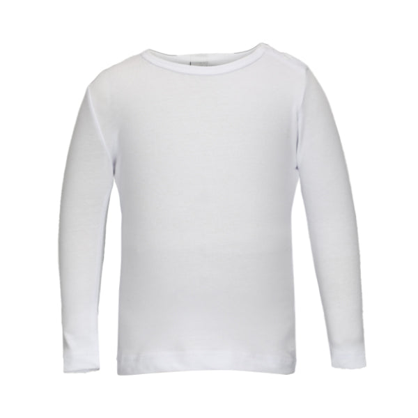 GIRLS WHITE CREW NECK LONG SLEEVE