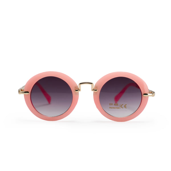 PINK ROUND FRAME SUNGLASSES