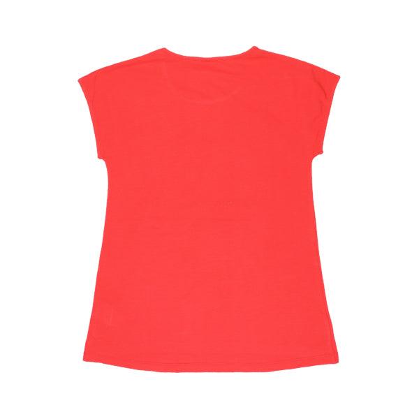 RED SHORT SLEEVE 'PASSION' T-SHIRT FOR GIRLS - ruffntumblekids