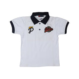 WHITE SHORT SLEEVE EMBROIDERED POLO