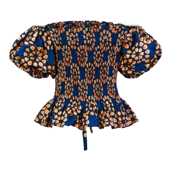 SMOKED ANKARA BLOUSE
