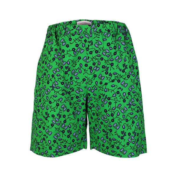 GREEN ANKARA ELASTICATED WAIST SHORT SET - ruffntumblekids