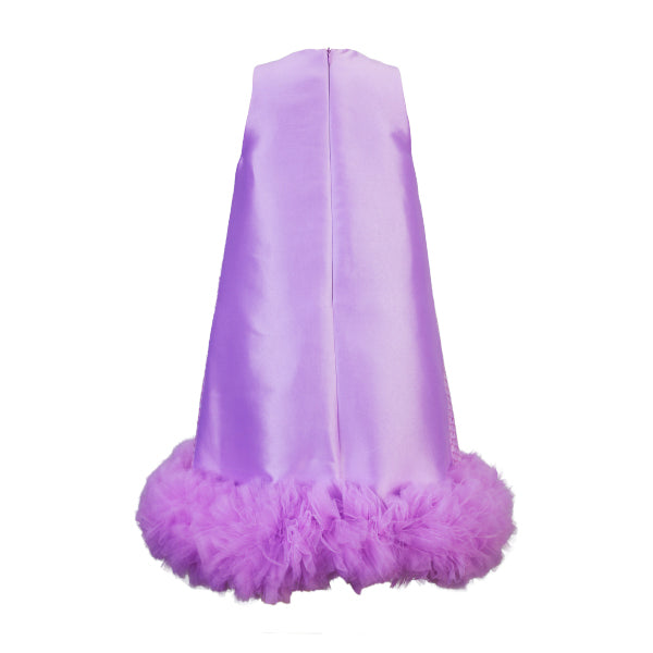 GIRL LILAC SEQUIN A-LINE DRESS