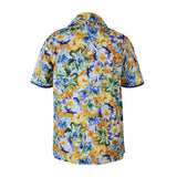 MULTI-COLOUR CUBAN COLLAR FLORAL SHORT SLEEVE SHIRT