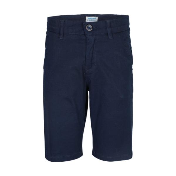 NAVY BLUE BASIC TWILL CHINOS SHORT FOR BOYS - ruffntumblekids