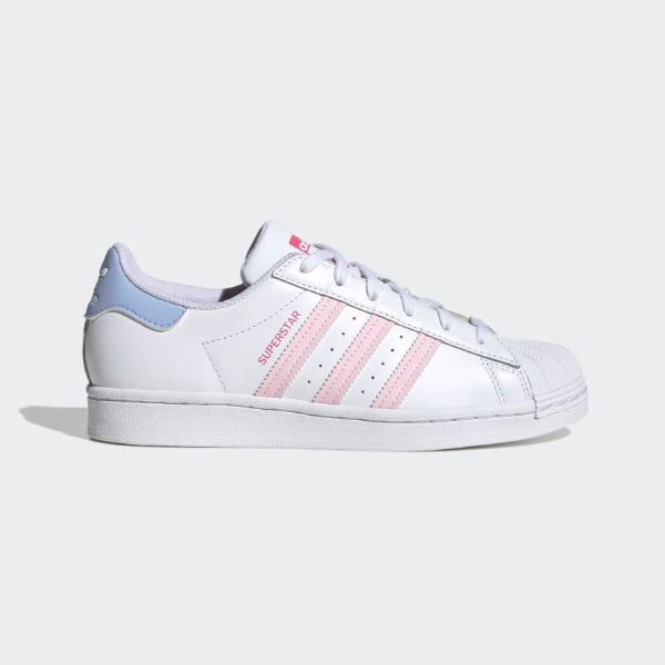 ADIDAS SUPERSTAR SHOES KIDS- WHITE AND PINK