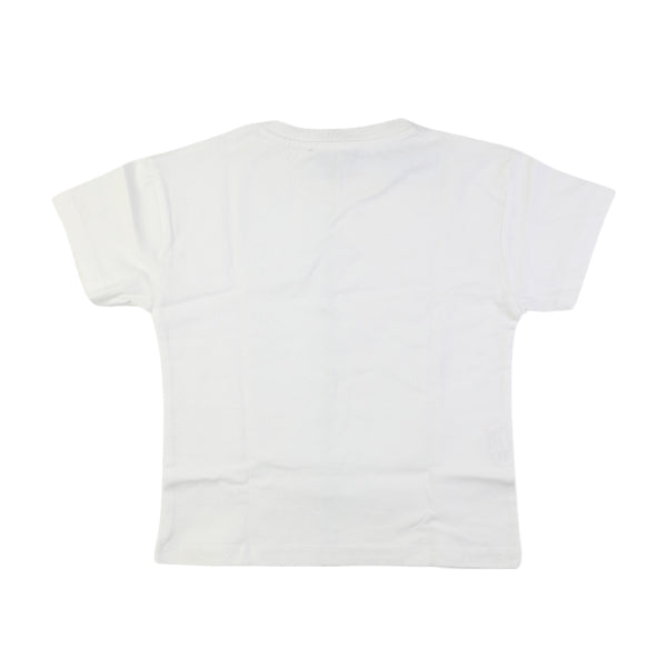 CREAM SHORT SLEEVE ROUND NECK PLAIN T-SHIRT