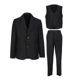 BOYS BLACK LA-KIDS 3 PIECE SUIT - ruffntumblekids