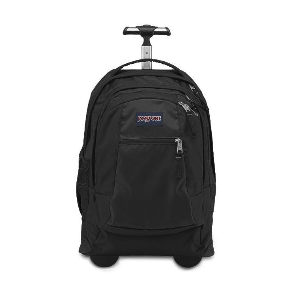 BLACK PLAIN WHEELED BACKPACK