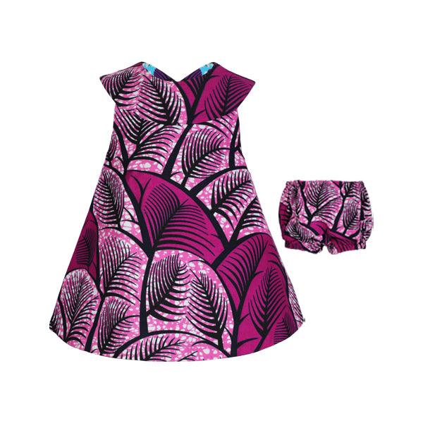 REVERSIBLE ANKARA DRESS WITH PANT - ruffntumblekids