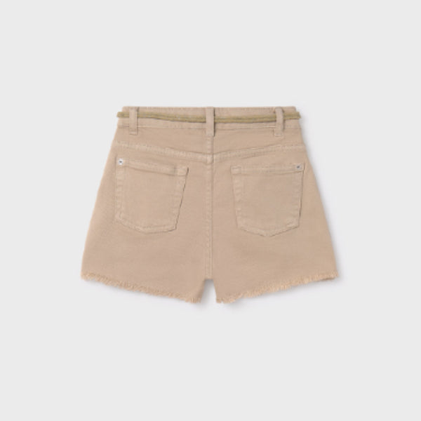 BEIGE TWILL SHORT FOR GIRLS