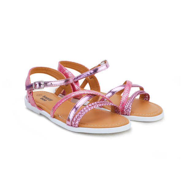 GIRLS' PURPLE CLASSIC STRAPPY SANDALS