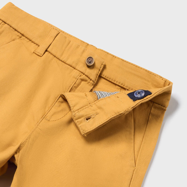 MUSTARD BASIC TWILL CHINO SHORT FOR BOYS