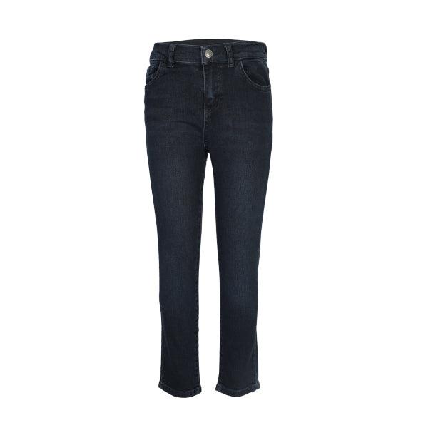 BOYS DARK BLUE DENIM TROUSERS - ruffntumblekids