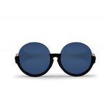 UNISEX BLUE LENS ROUND SUNGLASSES