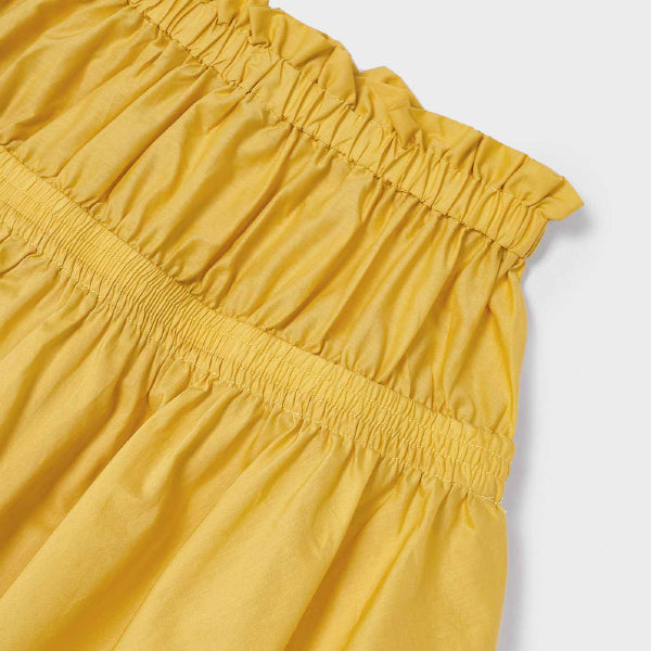 GIRLS YELLOW PLEATED SKIRT