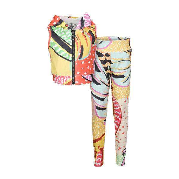 GIRLS MULTI-COLOUR TROUSER SET - ruffntumblekids