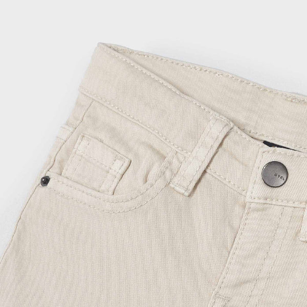 BEIGE TWILL TROUSER FOR BOYS