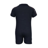 BOYS NAVY BLUE SHORT SLEEVE PLAYSUIT - ruffntumblekids