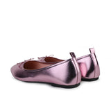 PINK SHINNING METALLIC BALLERINA