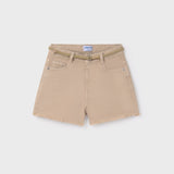 BEIGE TWILL SHORT FOR GIRLS