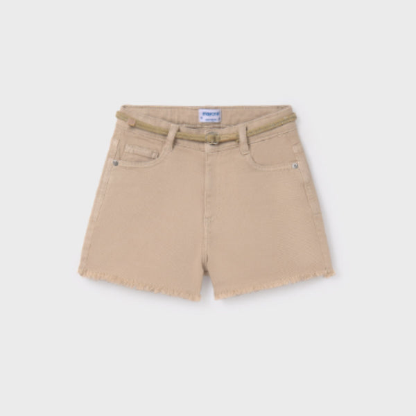 BEIGE TWILL SHORT FOR GIRLS