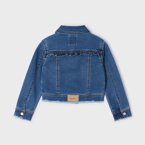 Blue denim jacket girls best sale