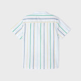 WHITE STRIPE SHORT SLEEVE SHIRT FOR BOYS