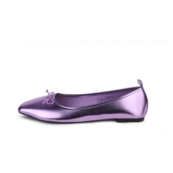 LILAC SHINNING METALLIC BALLERINA SHOE