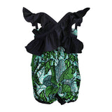 MULTI-COLOR FLOUNCE SLEEVE ANKARA PLAYSUIT