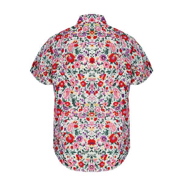 BOYS FLOWERY COTTON SHORT SLEEVE SHIRT - ruffntumblekids