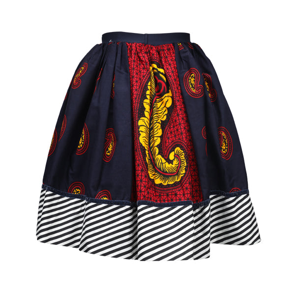 GIRLS MULTI-COLOUR ANKARA SKIRT