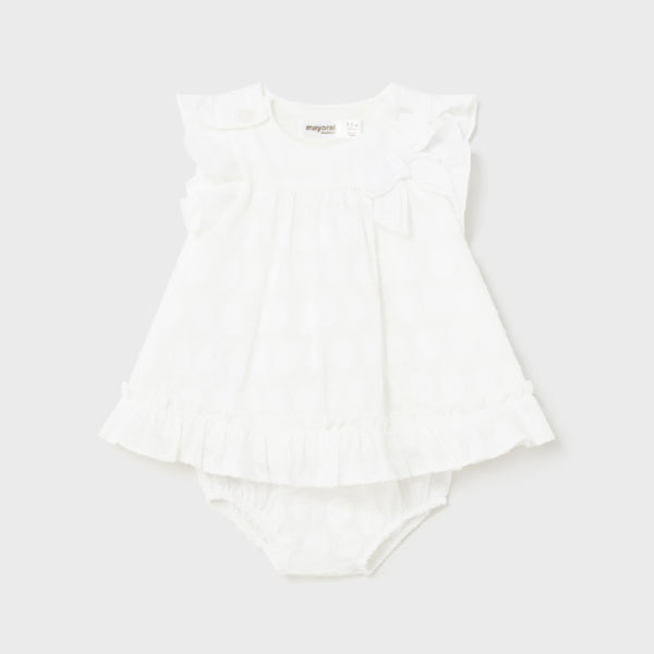 WHITE BABY DRESS FOR BABY GIRL