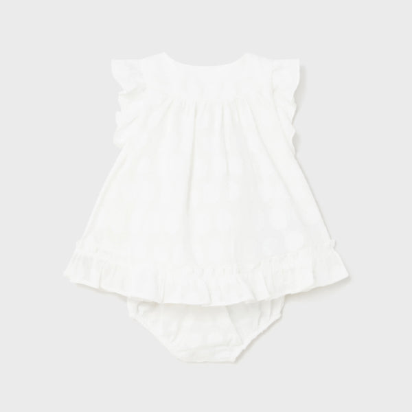 WHITE BABY DRESS FOR BABY GIRL