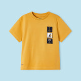 MUSTARD SHORT SLEEVE GRAPHIC PRINT T-SHIRT