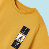 MUSTARD SHORT SLEEVE GRAPHIC PRINT T-SHIRT