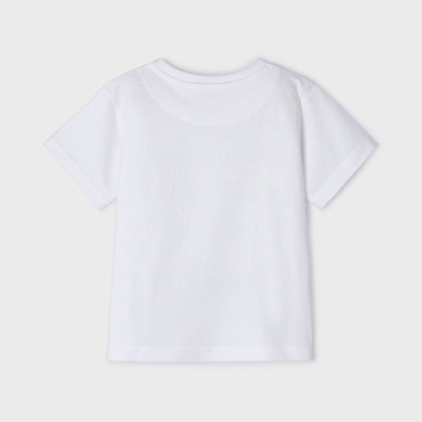 BOYS WHITE SHORT SLEEVE GRAPHIC T-SHIRT