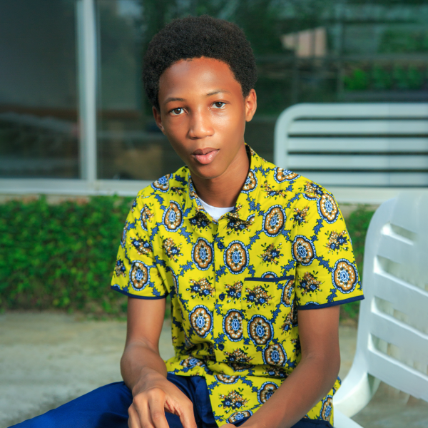 YELLOW ANKARA SHORT SLEEVE SHIRT