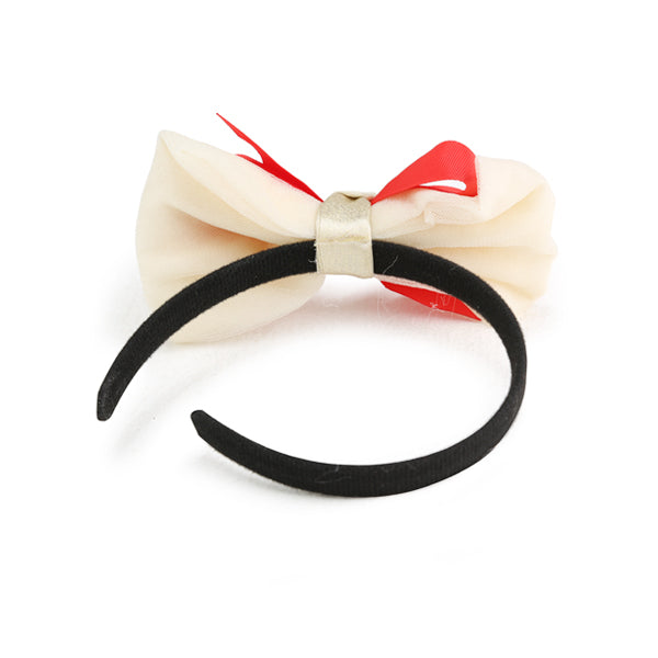 GOLD AND RED HAIR BOW