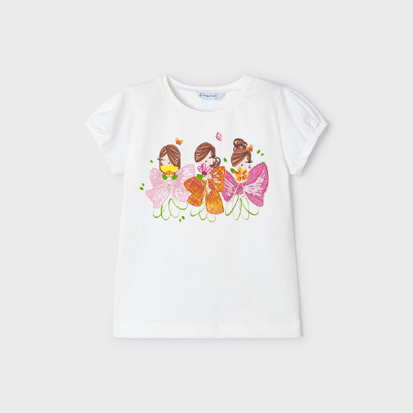 WHITE SHORT SLEEVE GRAPHIC  T-SHIRT