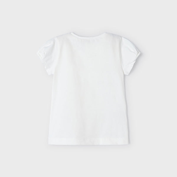 WHITE SHORT SLEEVE GRAPHIC  T-SHIRT