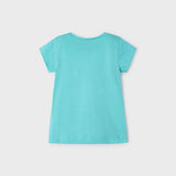 BABY GIRL GREEN SHORT SLEEVE GRAPHIC T-SHIRT