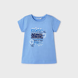 BLUE SHORT SLEEVE T-SHIRT FOR GIRLS