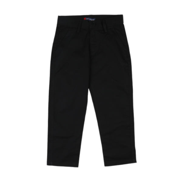 BLACK BASIC CHINOS TROUSERS